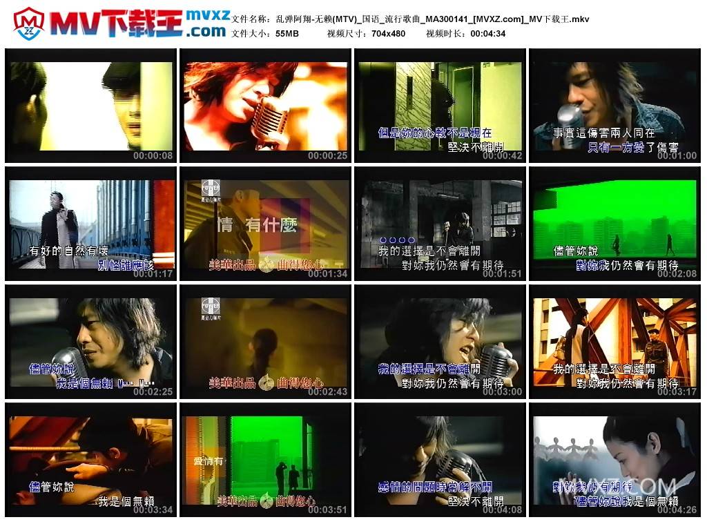 乱弹阿翔-无赖(MTV)_国语_流行歌曲_MA300141